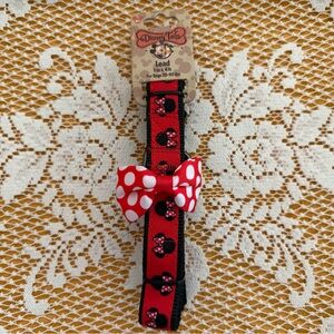 Disney Red and Black Minnie Mouse Pet Leash